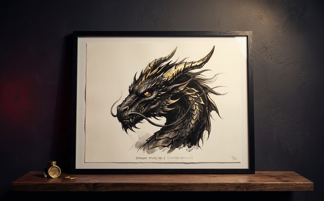 Anatomical study of Vyrak, the black war dragon